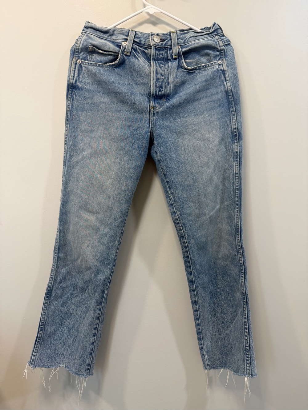 AMO Loverboy Light Blue Cropped Straight Jeans